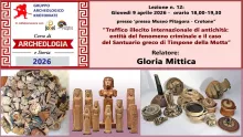 Lecture no. 12: "International Illicit Trafficking of Antiquities: The Extent of the Criminal Phenomenon and the Case of the Greek Sanctuary of Timpone della Motta"