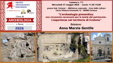 Lezione n. 17: “L’archeologia preventiva: uno strumento necessario per la tutela del patrimonio. L’esperienza nel territorio di Crotone”